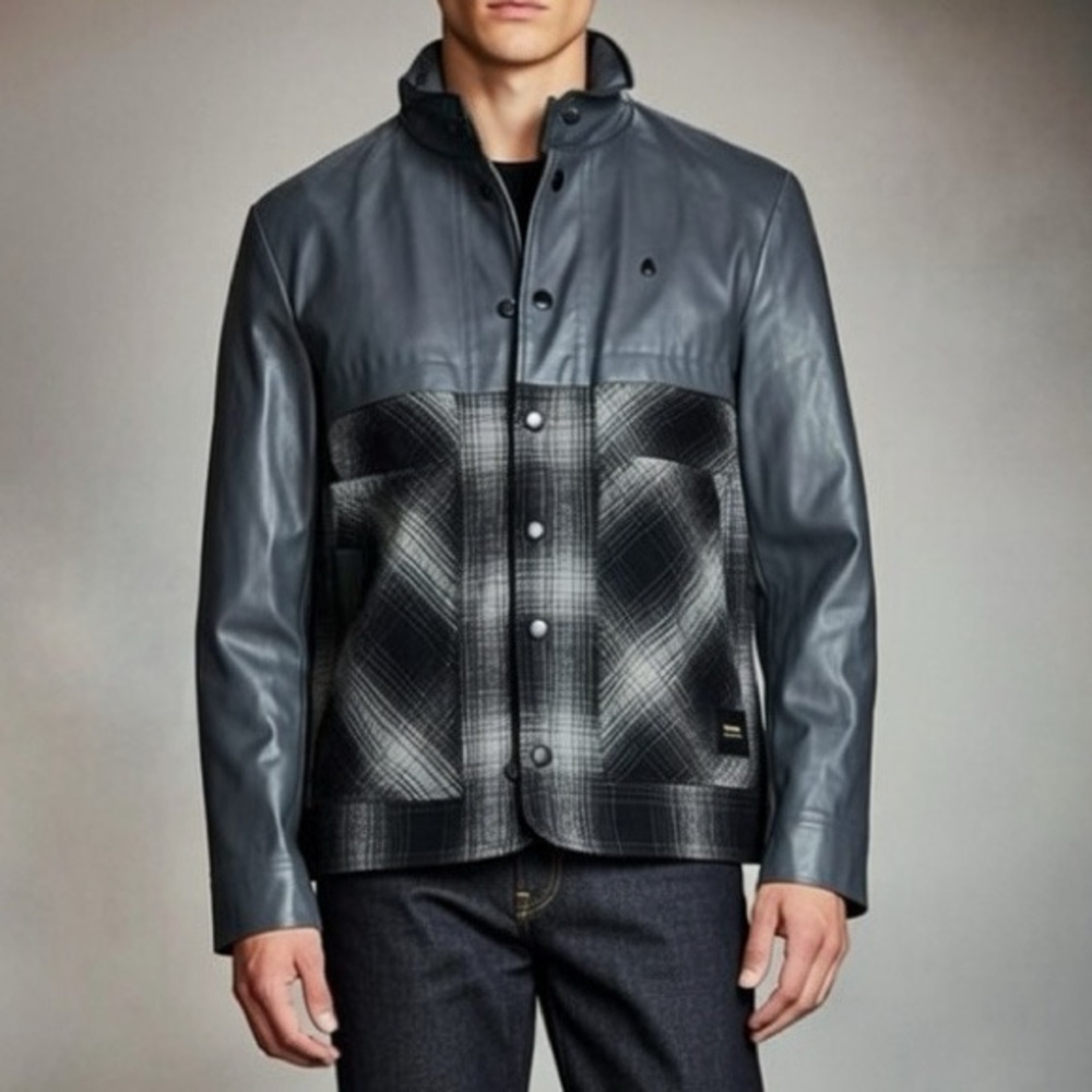 NIXON - CHARCOAL FLANNEL HOODED JACKET C50‎